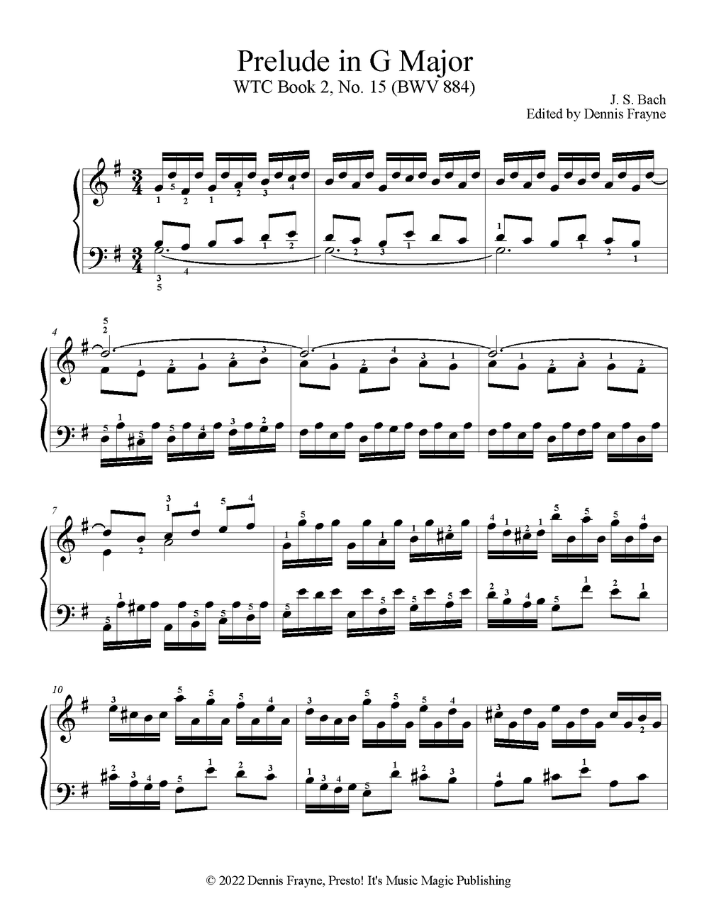Johann Sebastian Bach — Presto! It's Music Magic Publishing